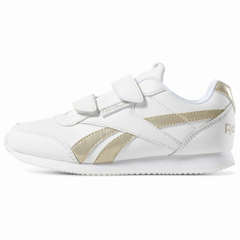 Reebok Royal Cljog 2 2v Tenisky Dievcenske - Biele/Zlate Metal KZ1072PQ